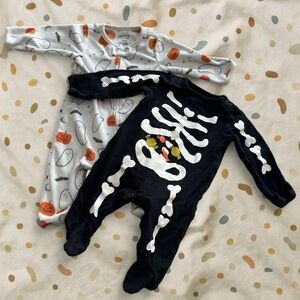 Carter's Halloween Skeleton and Ghost One Piece Set